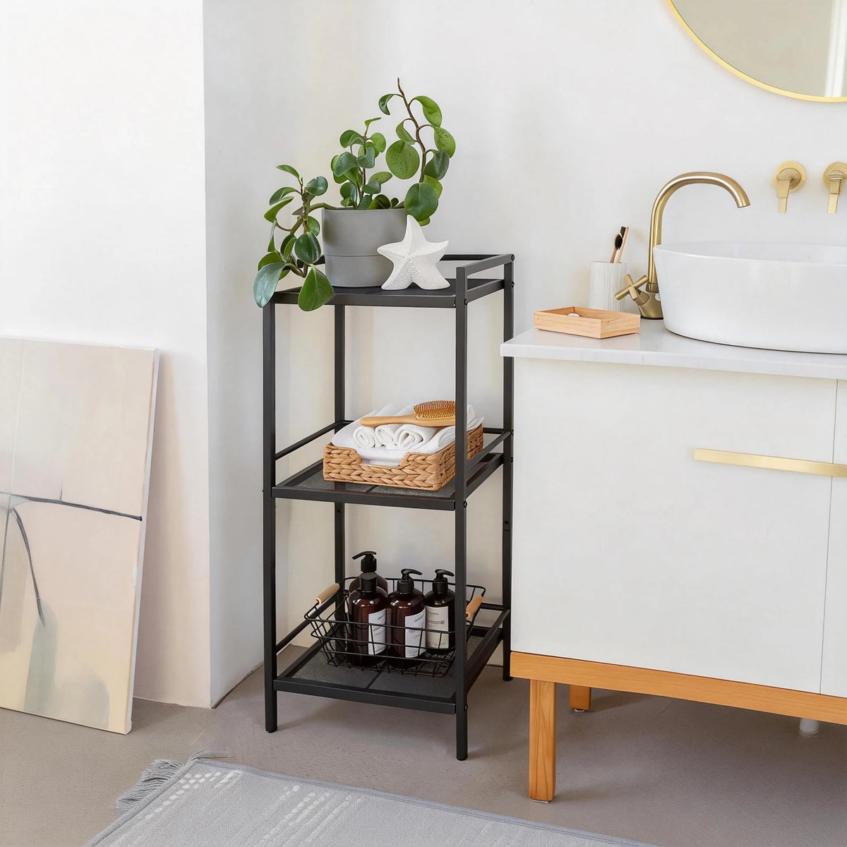 Twister CK Carbon Steel Four Tier Storage Rack For Kitchen