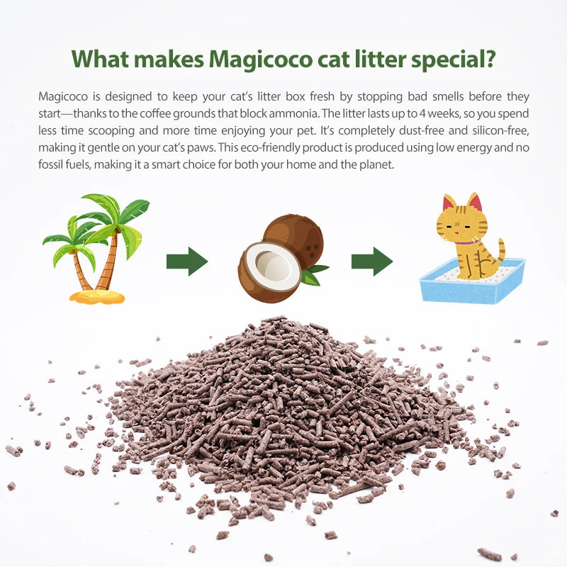 Bioline Coconut Cat Litter Odor Control Low Tracking Flushable Formula