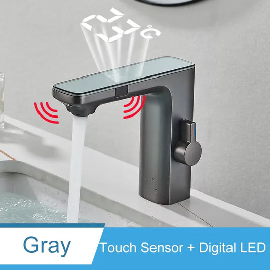 Shinesia Touch Sensor LED Temperature Bathroom Basin Faucet