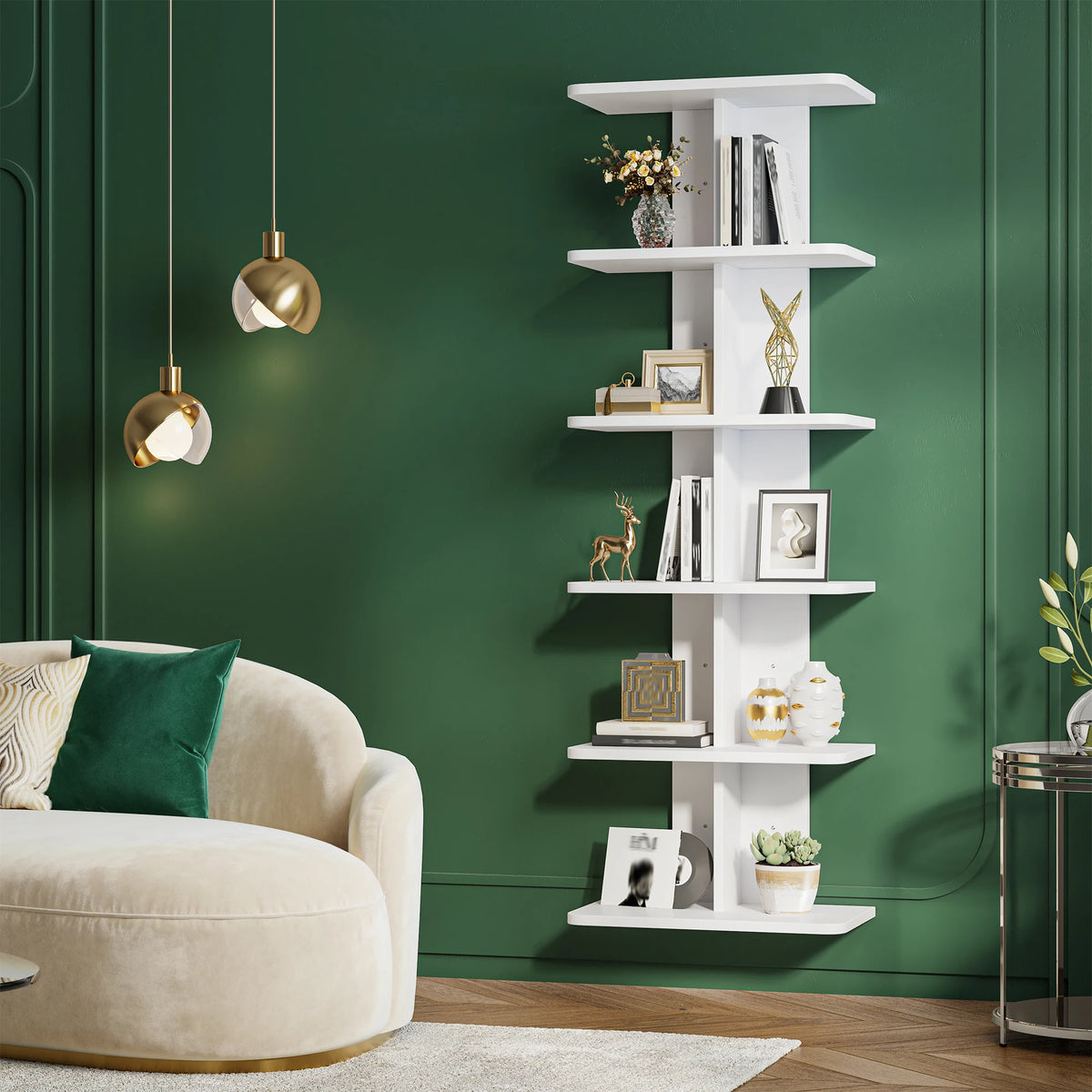 Raybee Vertical Wall Column Shelf Organizer For Modern Home Storage