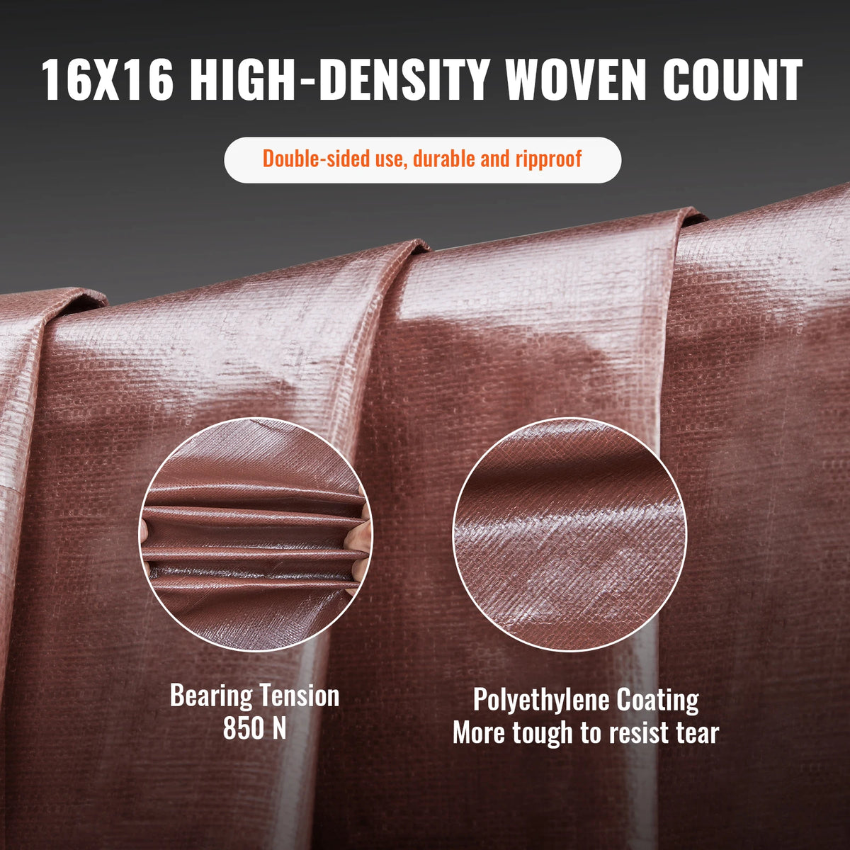 SucceBuy Heavy Duty Waterproof Tarpaulin With Aluminum Grommets