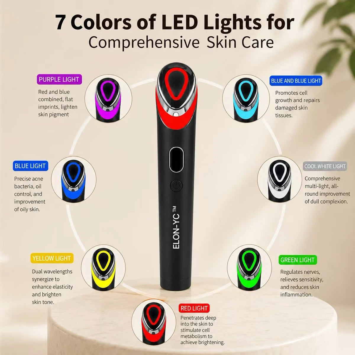 EMS Microcurrent Facial Massager Device For Skin Care And Lifting