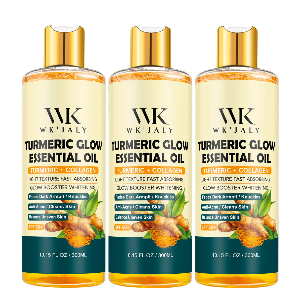 Wk Jaly Turmeric Body Oil For Brightening And Acne Care