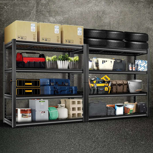 Heavy Duty 4 Tier Metal Garage Adjustable Storage Shelf Unit