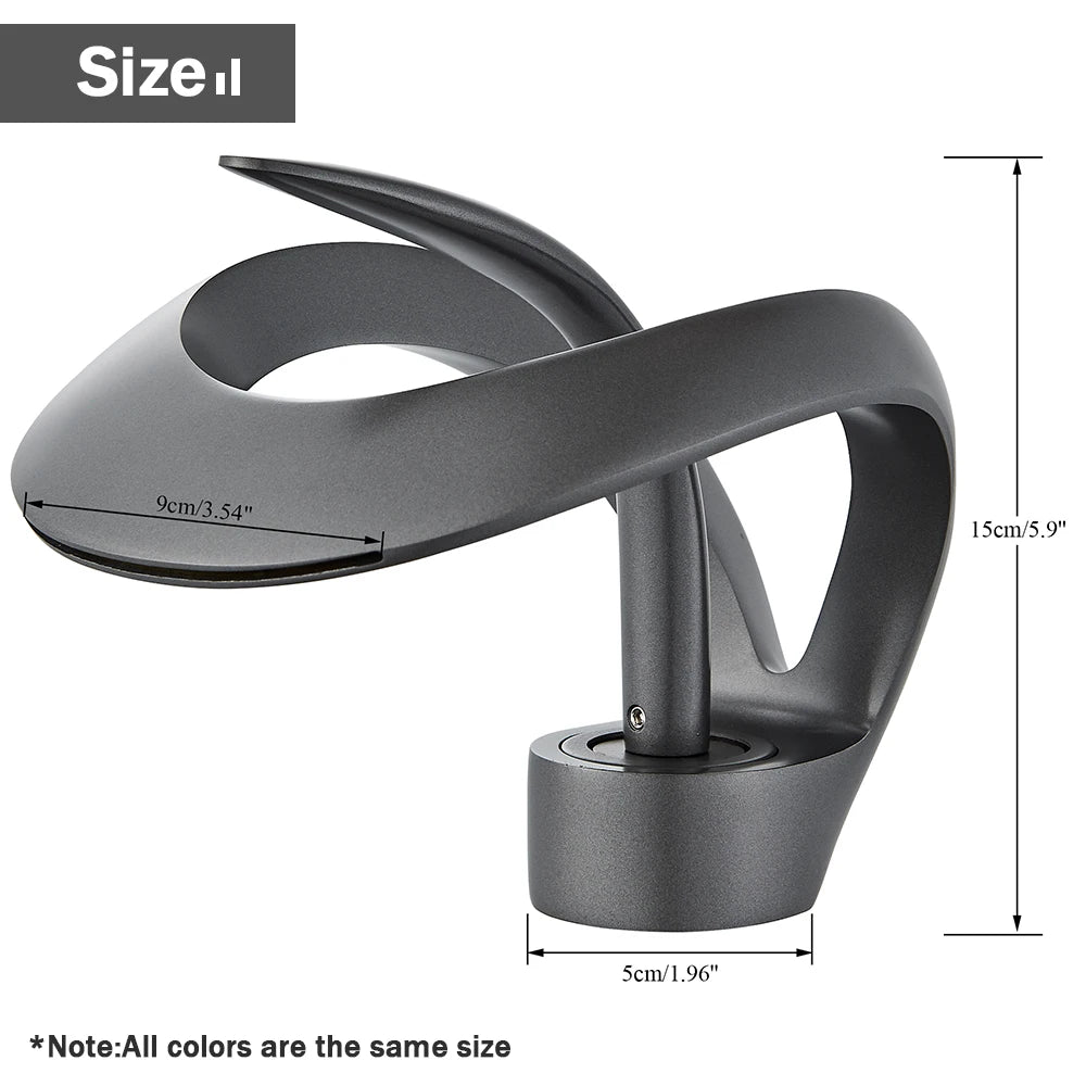 Rozin Modern Waterfall Basin Faucet Deck Mount Hot Cold Mixer