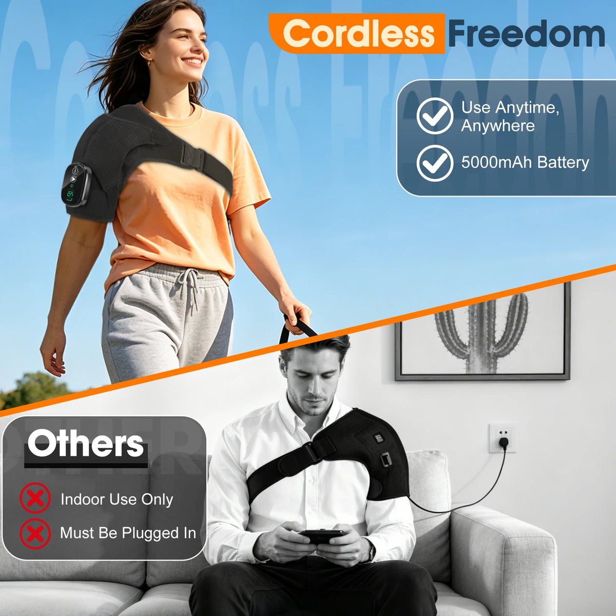 Hailicare Heated Shoulder Massage Machine With Vibration Therapy