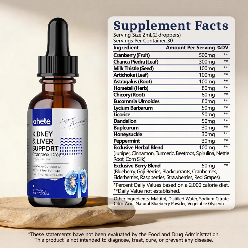 Ahete Kidney And Liver Support Complex Drops Supplement