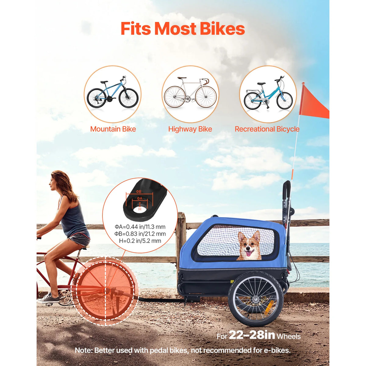 Double Function Dog Bike Trailer And Portable Pet Stroller
