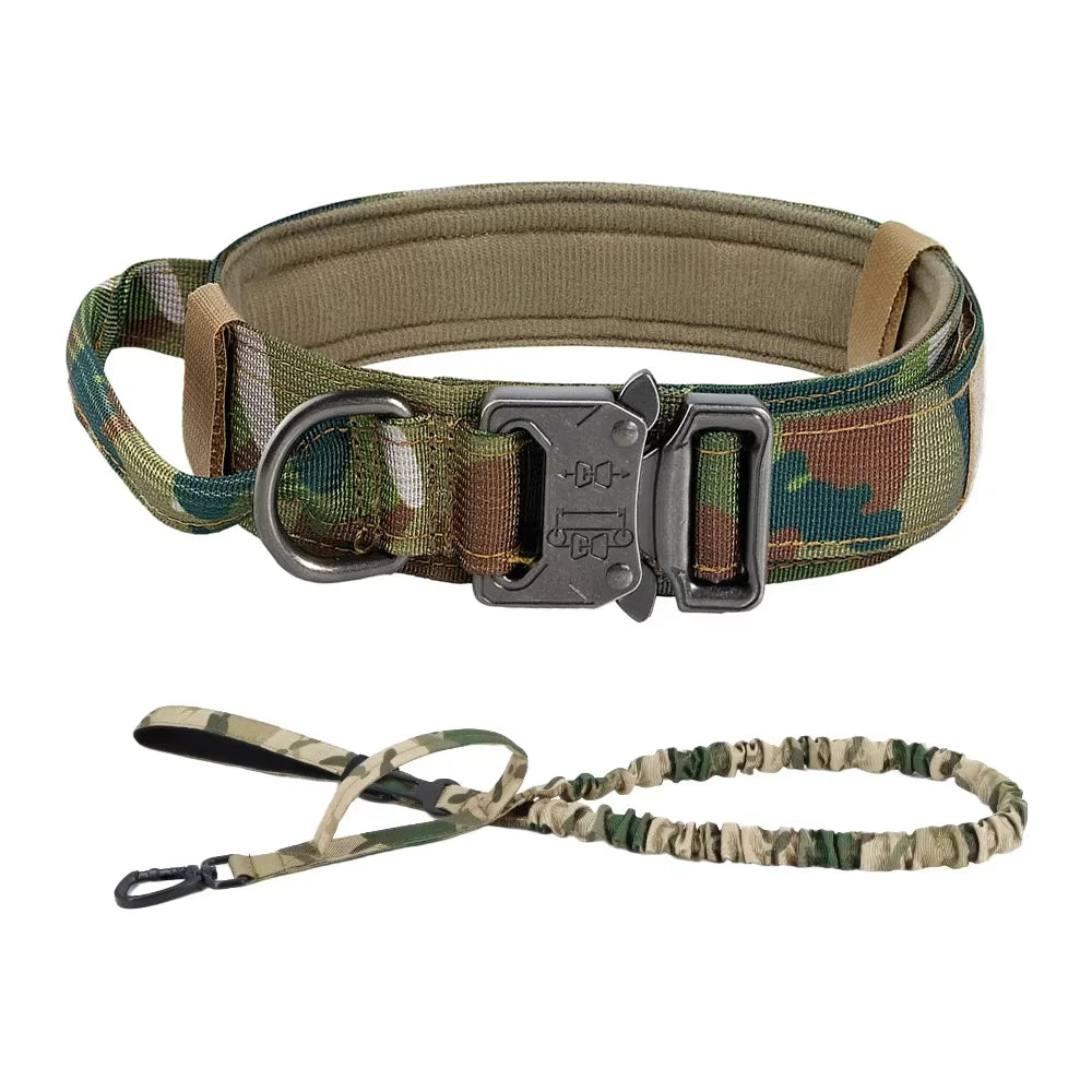 Adjustable Nylon Dog Collar And Leash Set With Quick Release Buckle
