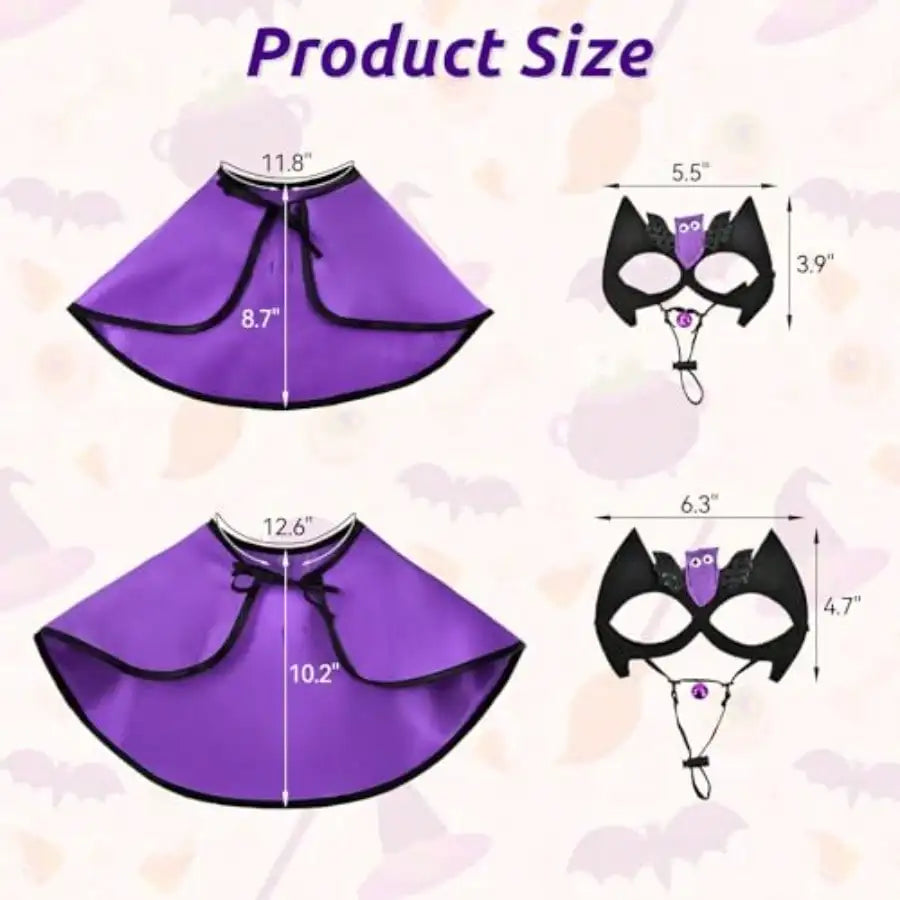 Vampire Cloak Costume With Bat Mask for Dogs and Cats