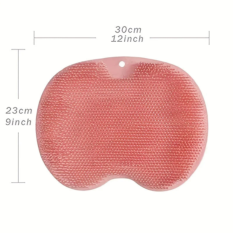 Rubber Exfoliating Foot Brush And Back Scrubber With Suction Cup