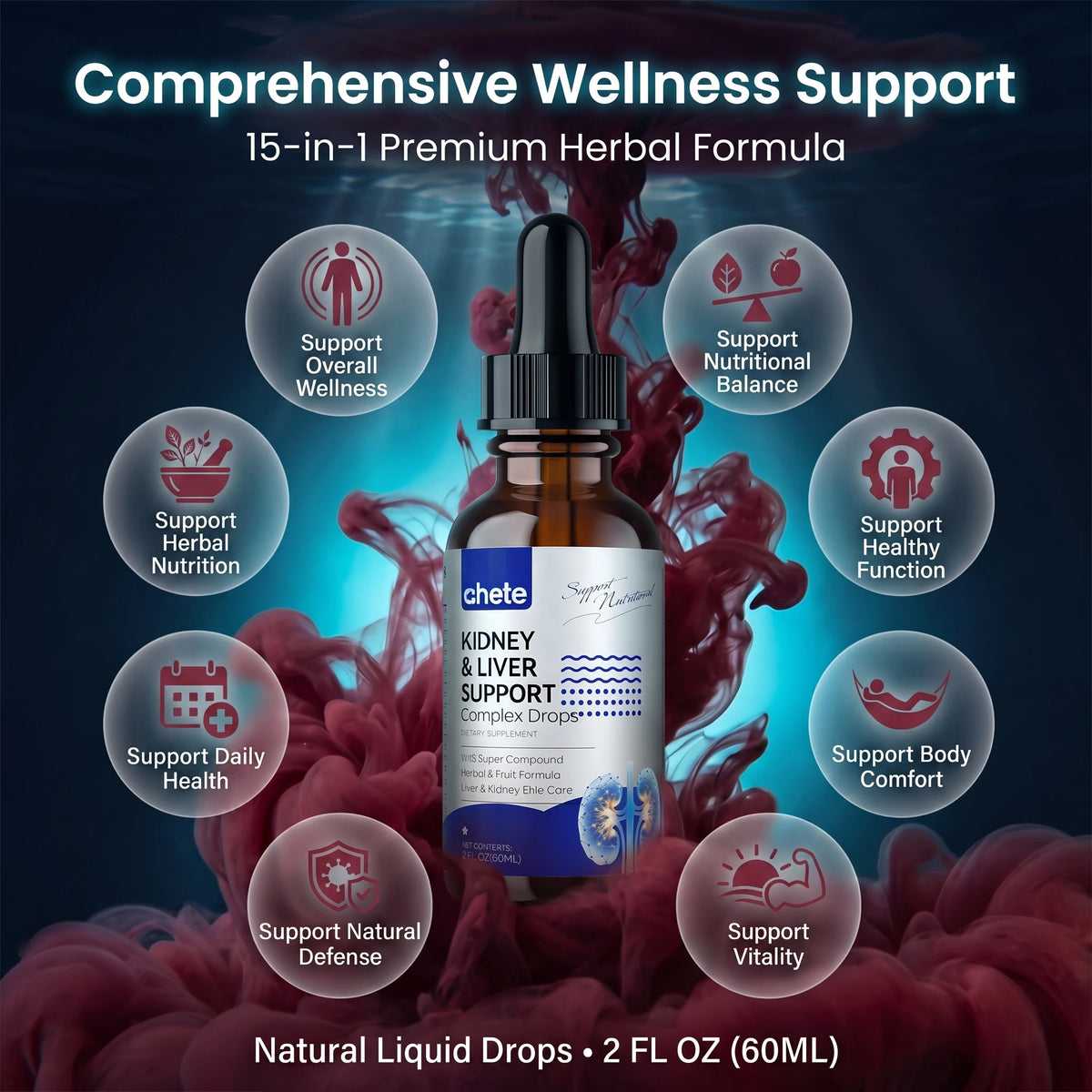 Ahete Kidney And Liver Support Complex Drops Supplement