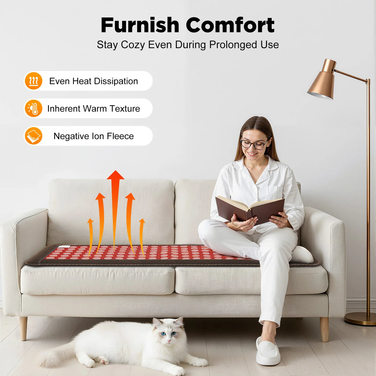 Bymaocar Natural Jade Heating Cushion With Overheat Protection