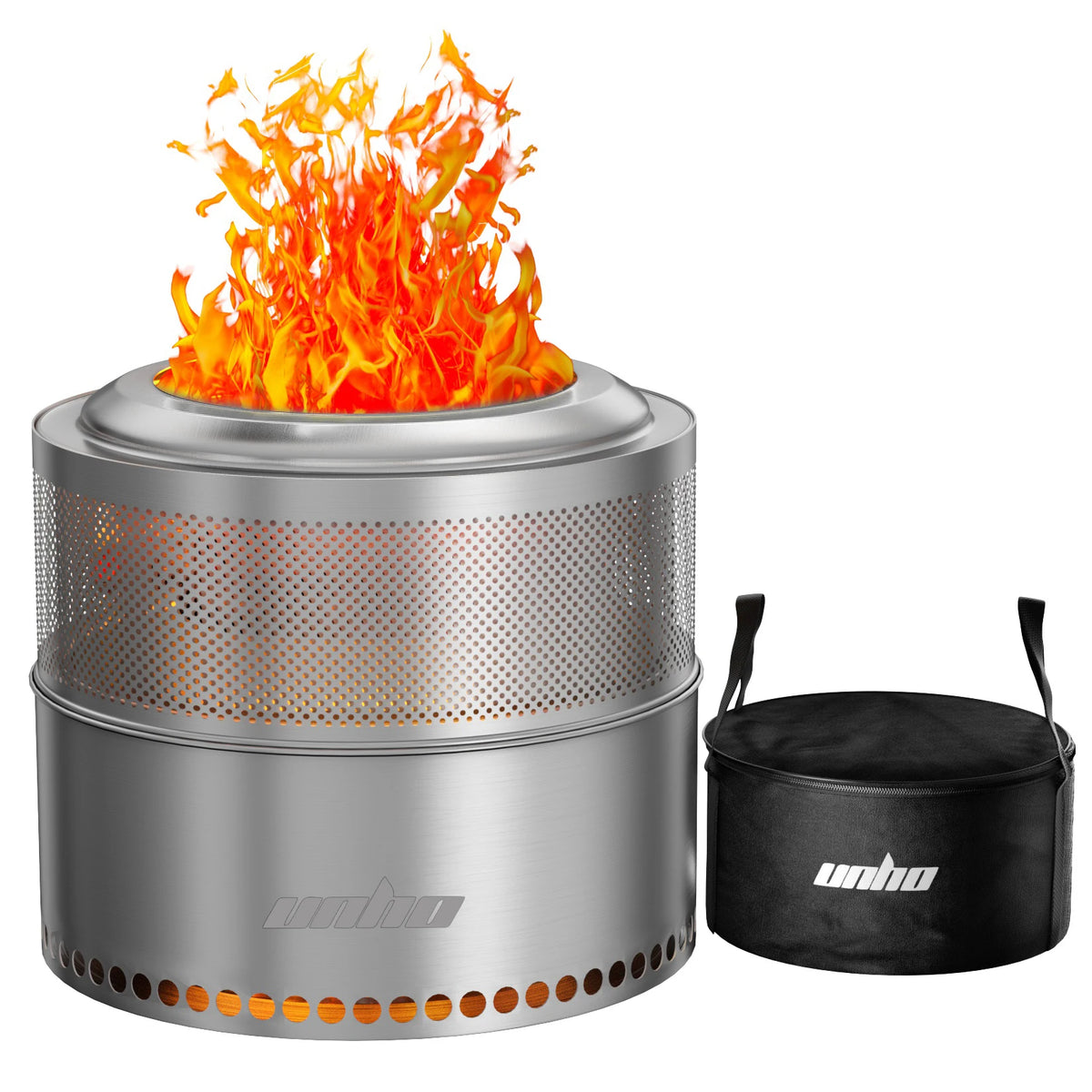 Stainless Steel Smokeless Portable Wood Burning Fire Pit
