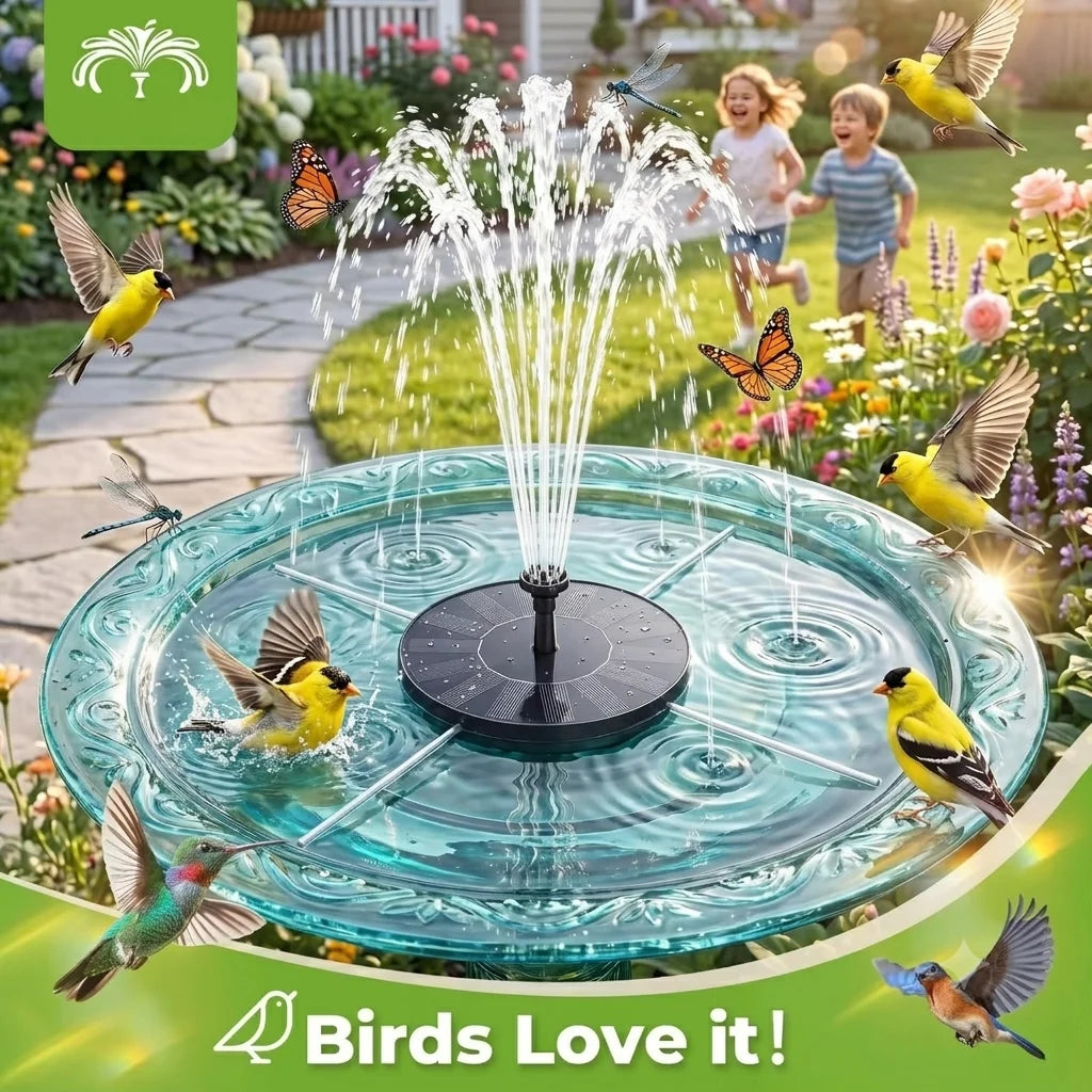 Floating Solar Fountain With 6 Nozzles For Garden Pond Decor