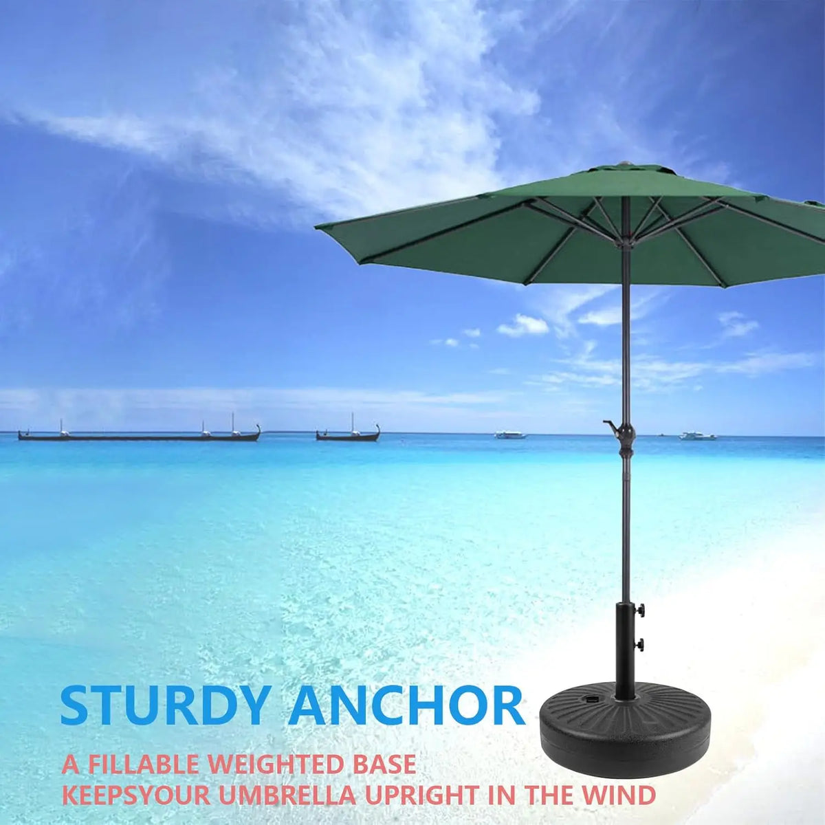 Heavy Duty Patio Umbrella Weighted Anchor Base For Outdoors