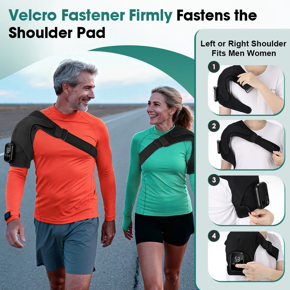 Hailicare Electric Heating Vibration Shoulder Massager Temperature Control