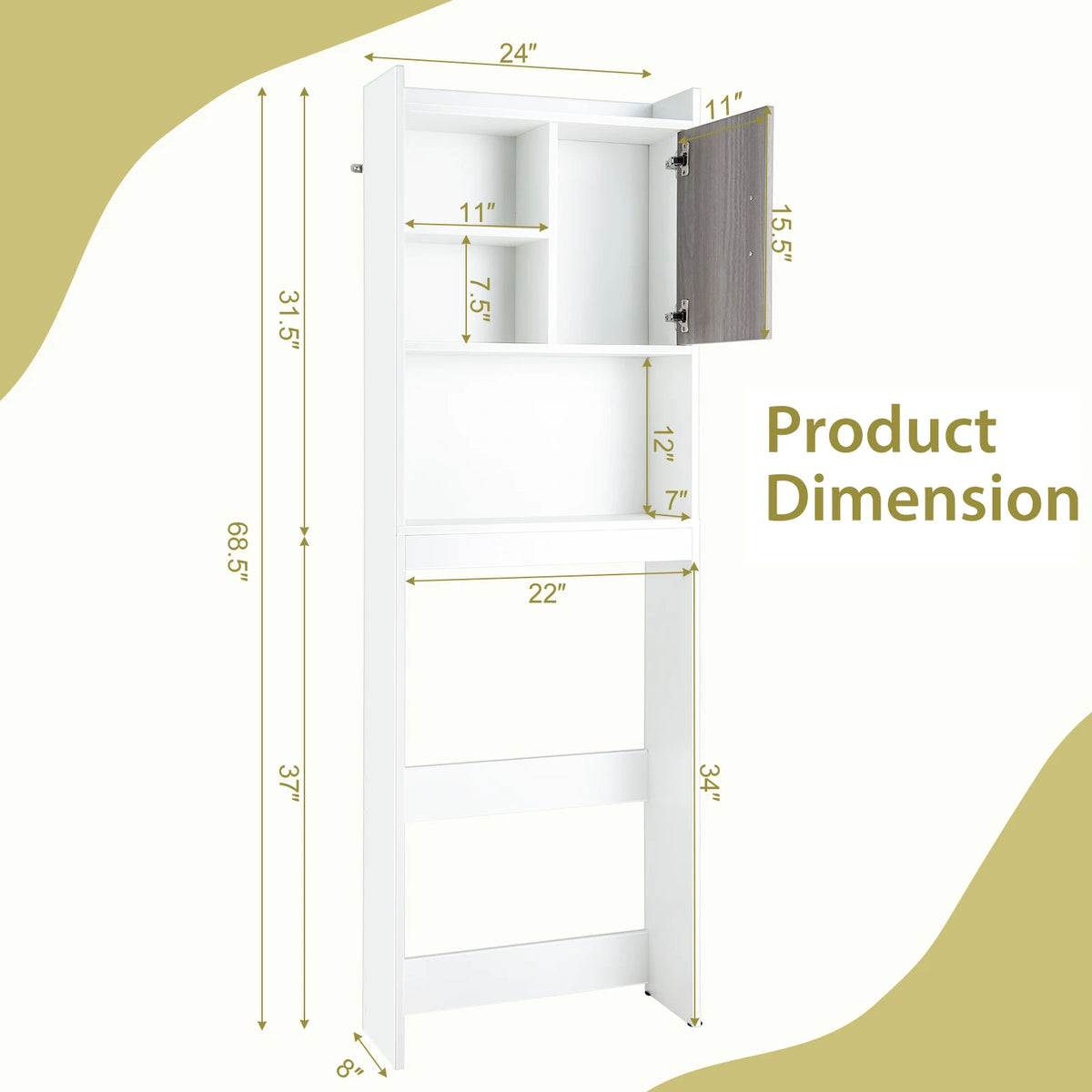 over the toilet storage cabinet