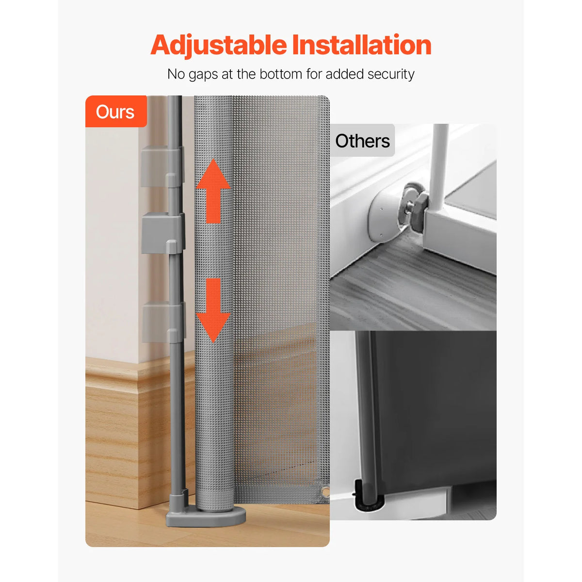 SucceBuy Retractable Mesh Baby And Pet Home Security Gate