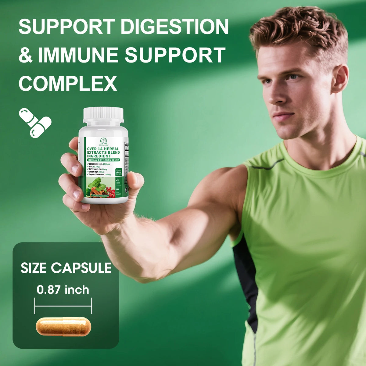 Beworths Berberine With Cinnamon Bitter Gourd Liver Gut Immune Support