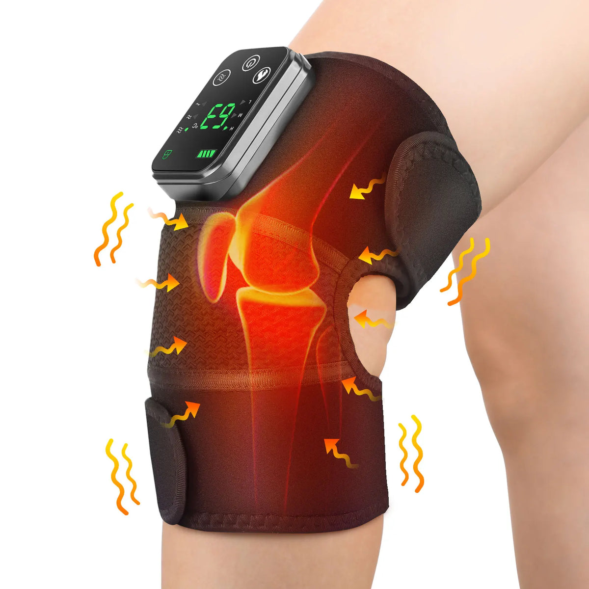 Hailicare Cordless Heated Knee Massager With Heat And Vibration