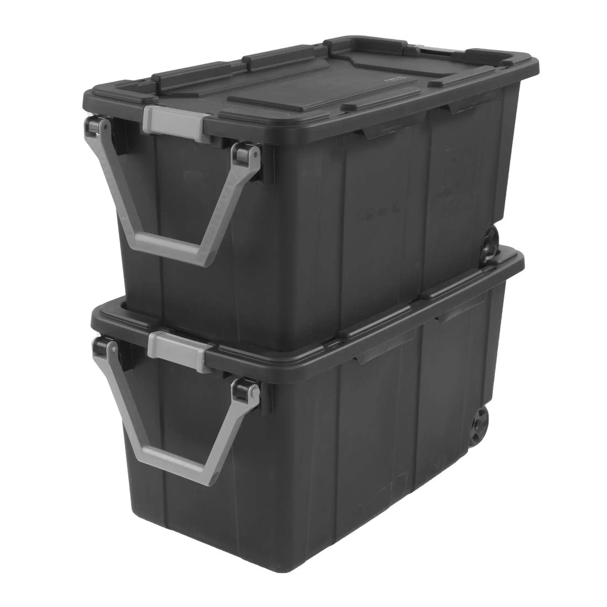 Sterilite Industrial Wheeled Plastic Storage Bin With Handle