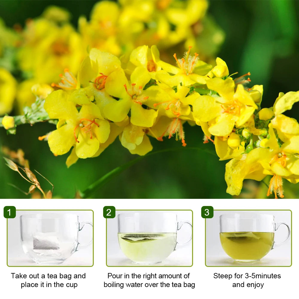 Minch Herbal Mullein Leaf Drink For Lung Cleansing And Cough Relief