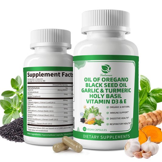 Beworths Oregano Oil Capsules With Garlic Turmeric Holy Basil Support