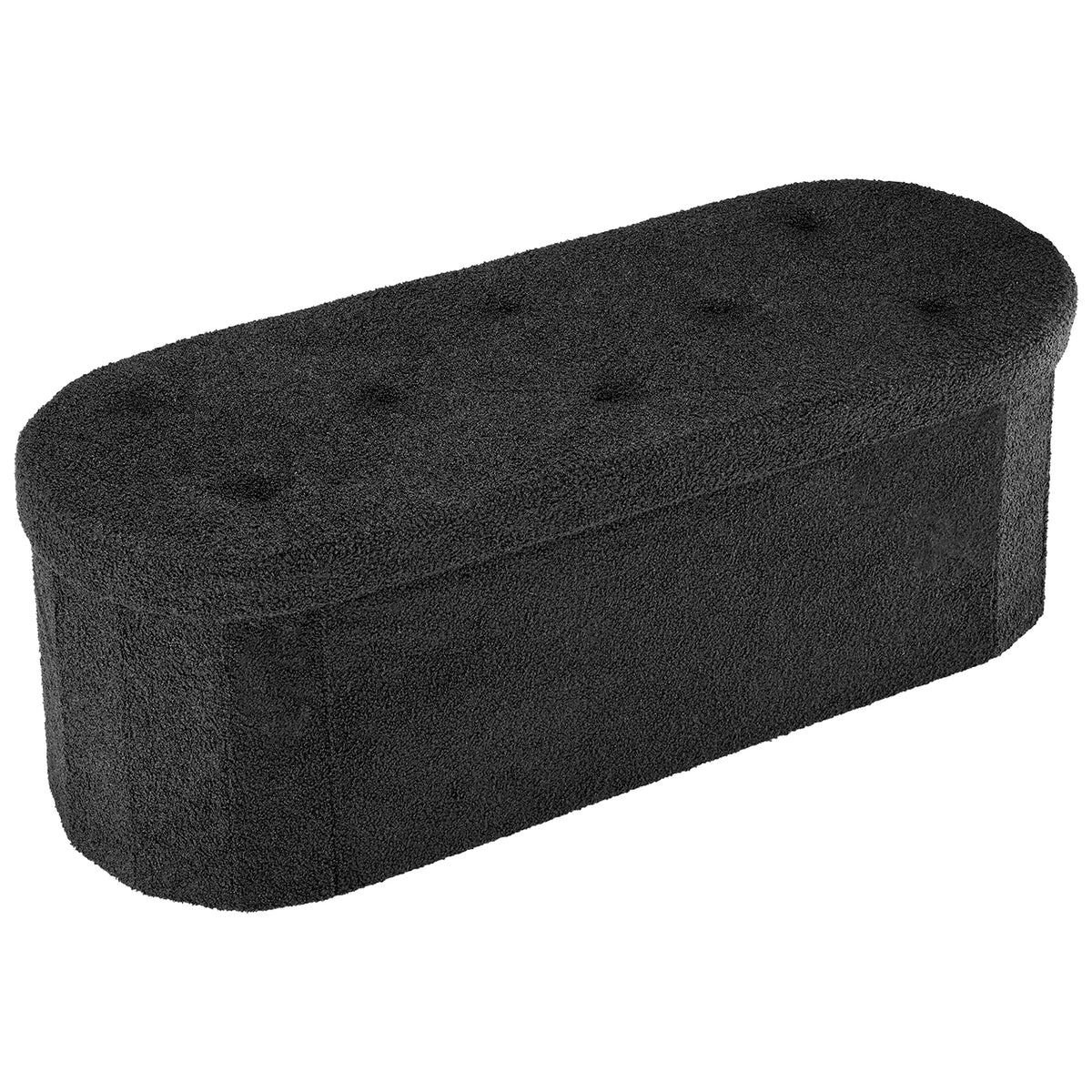 MCQ Faux Fur Storage Ottoman Footrest Stool for Bedroom