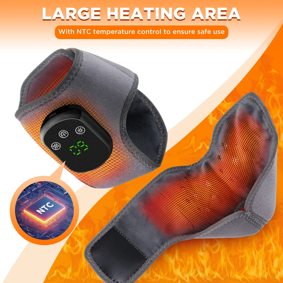 Hailicare Wireless Heating Ankle Brace For Foot Pain And Massage