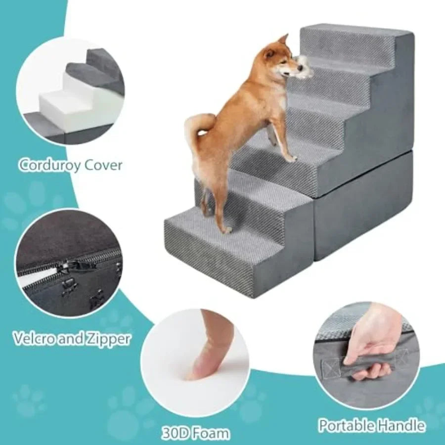 Durable Dog Stairs For Small Pets And Elevated Beds