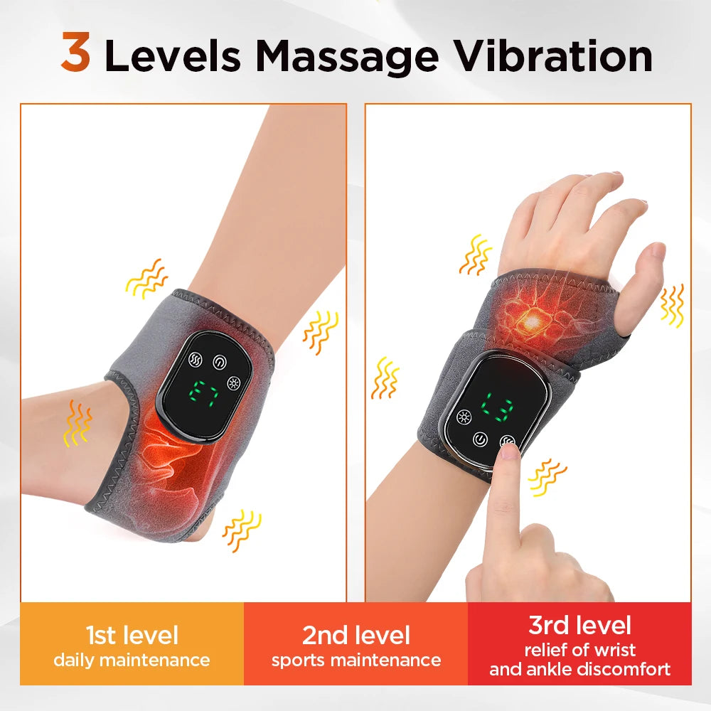 Hailicare Rechargeable Heated Ankle Brace With Vibration Massage