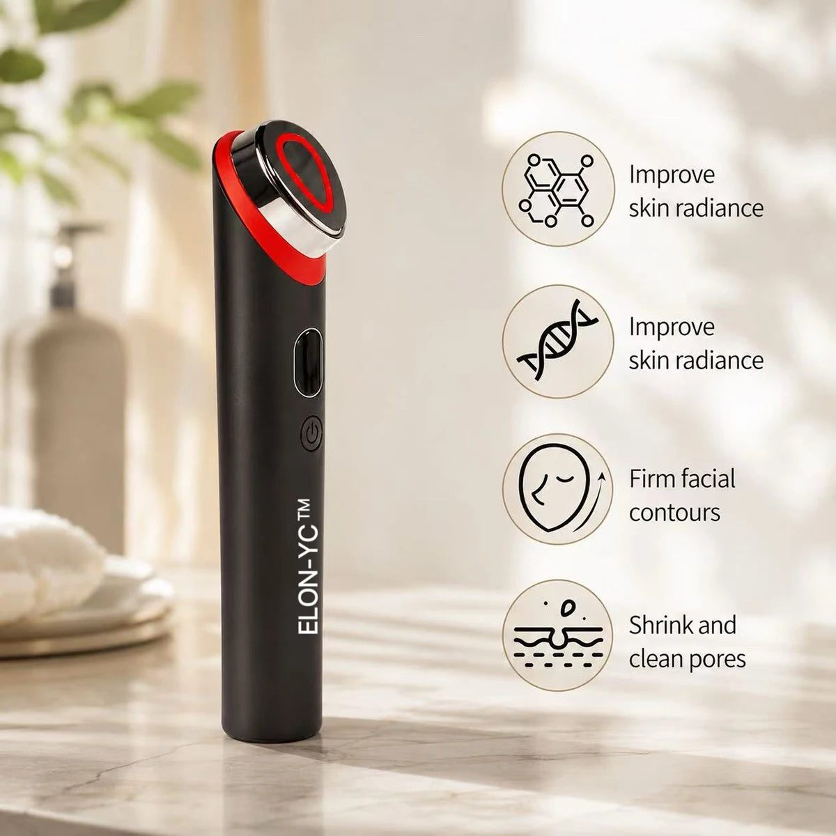 EMS Microcurrent Facial Massager Device For Skin Care And Lifting