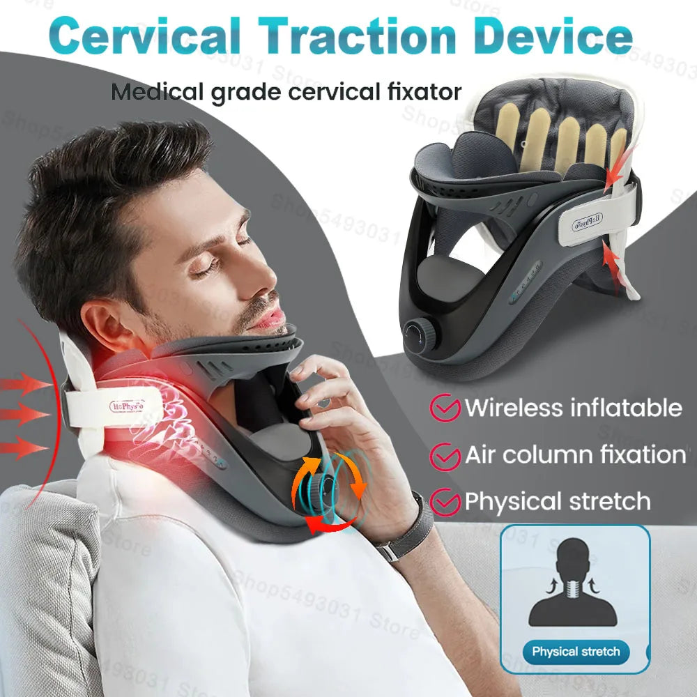 Adjustable Cervical Neck Traction Device For Home Spinal Support