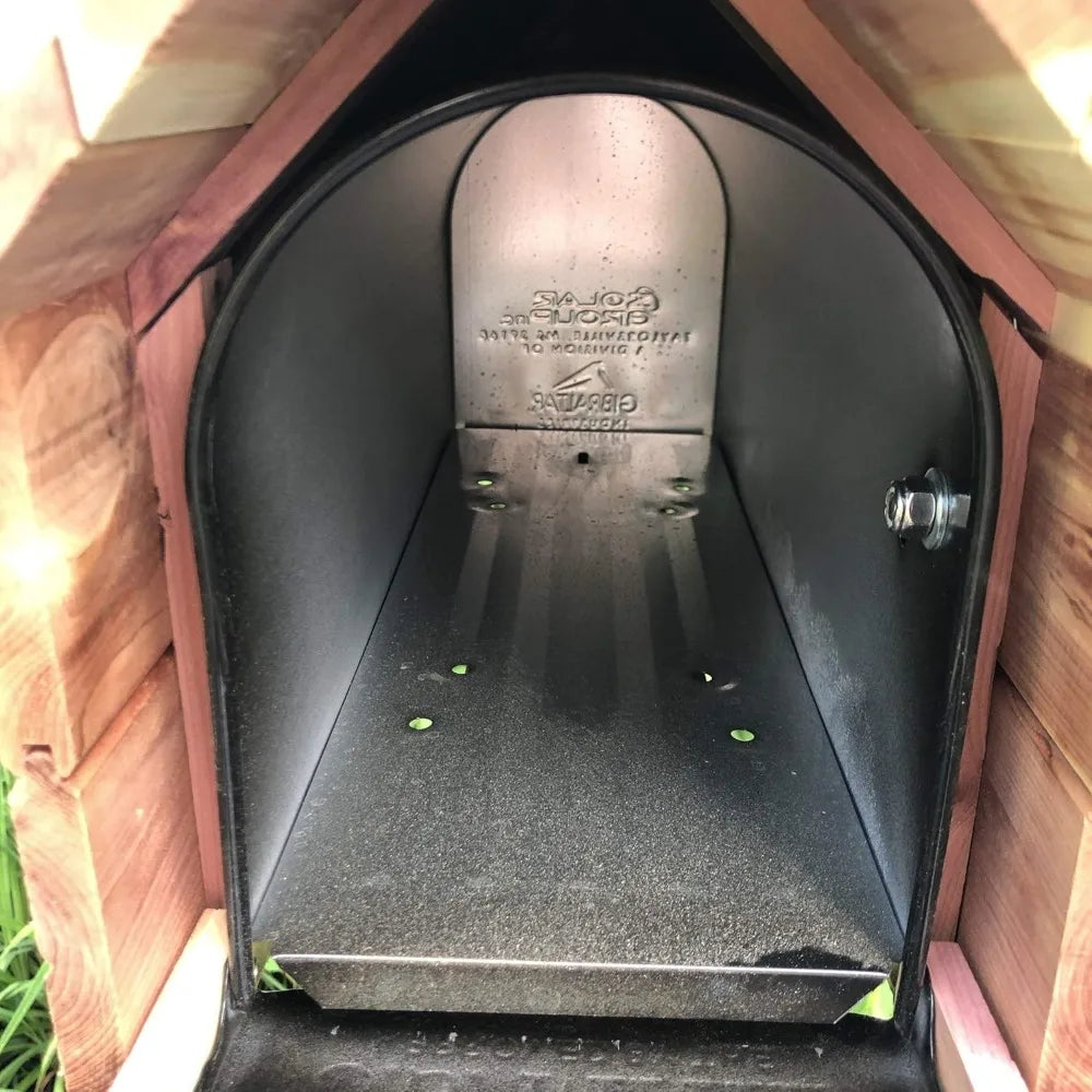 Cedar Mailbox Handcrafted With Metal Insert And Post Mount