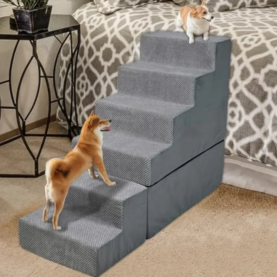 Durable Dog Stairs For Small Pets And Elevated Beds