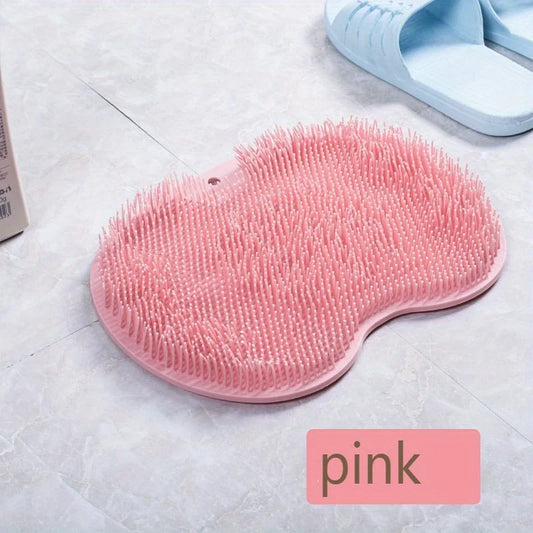 Rubber Exfoliating Foot Brush And Back Scrubber With Suction Cup