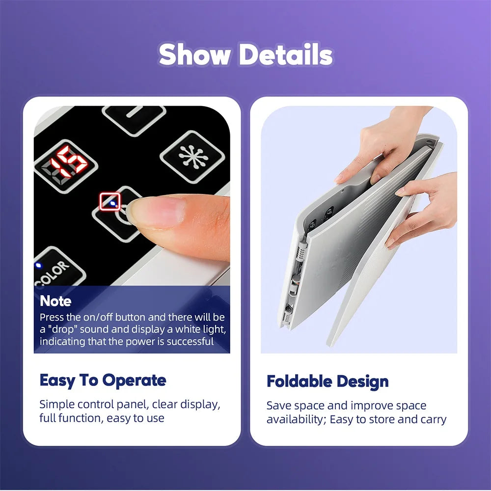 Foreverlily Folding Led Photon Facial Beauty Machine With Nano Spray