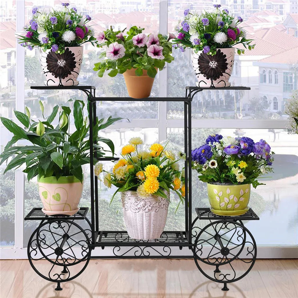 Six Tier Metal Plant Stand For Indoor Outdoor Flowers