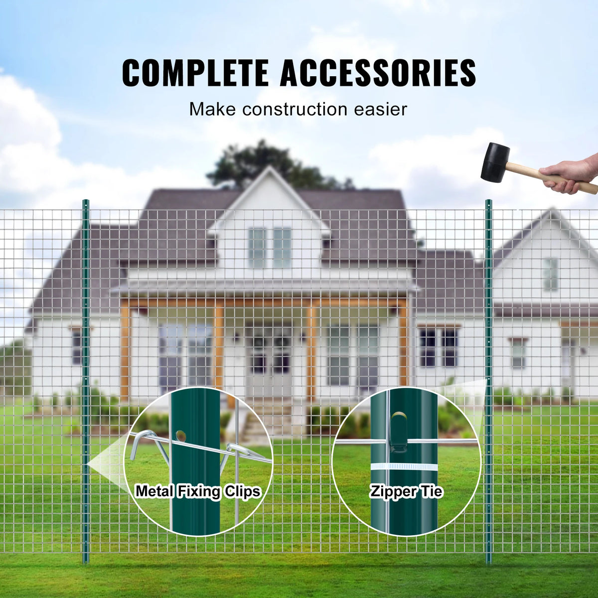 SucceBuy Heavy Duty Carbon Steel T Post Fence Stakes