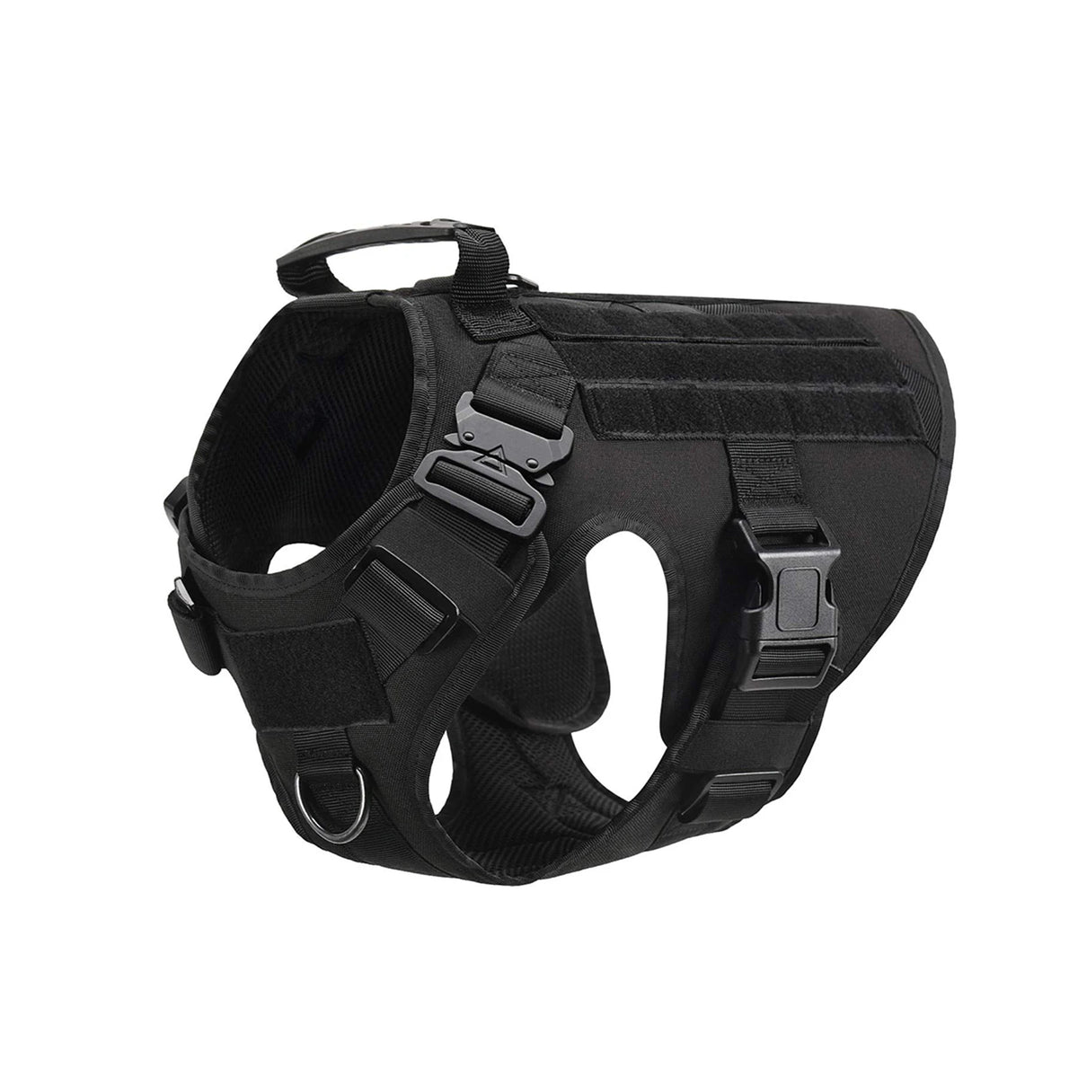 Tactical Nylon Molle Dog Harness Vest With Padded Quick Release