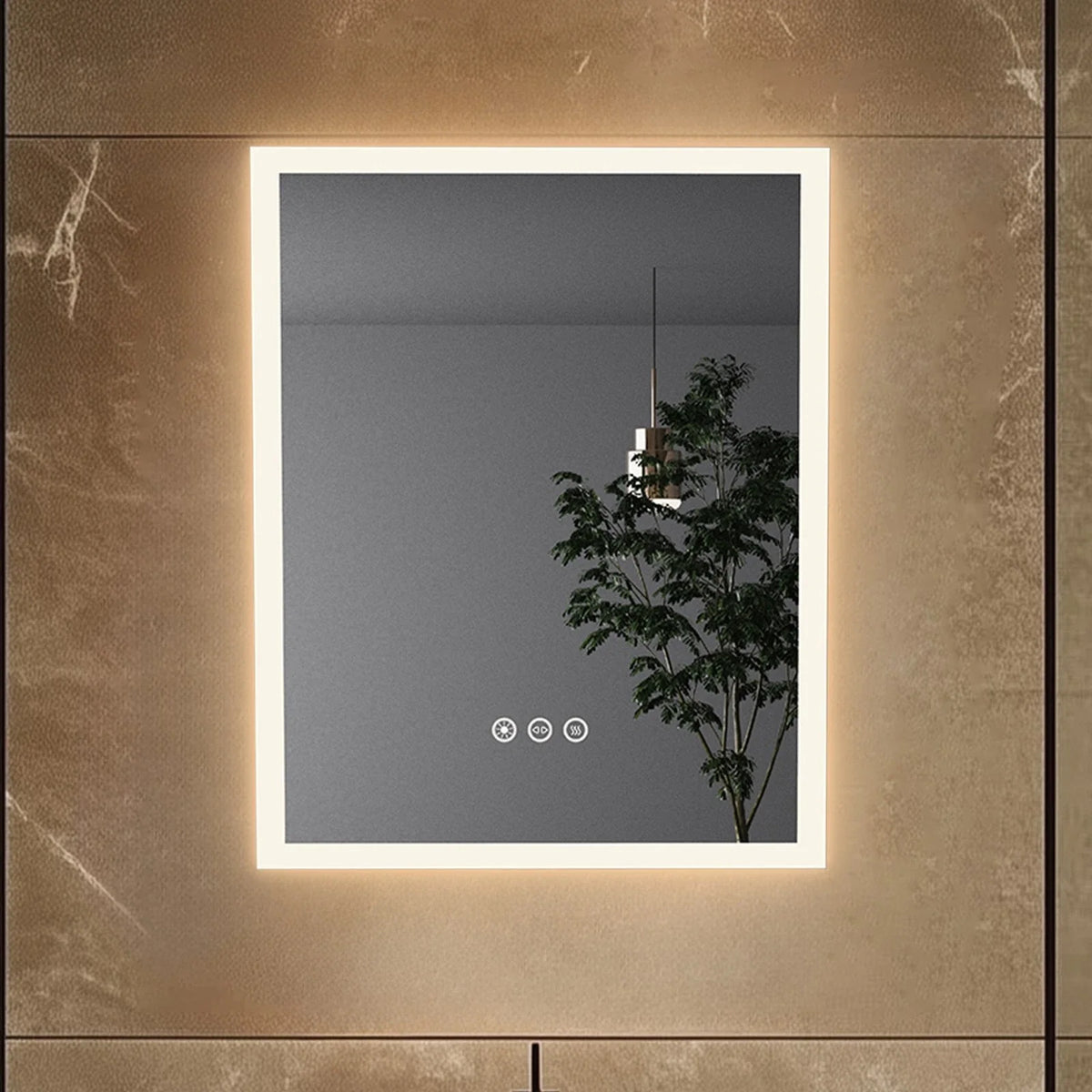 LUVODI Touch LED Bathroom Vanity Mirror With Dimming Defogger