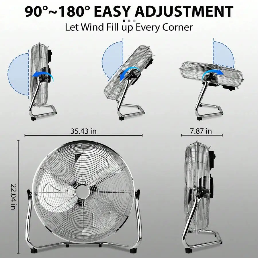 XMSJ Commercial Industrial Fan With 3 Speed Settings And Oscillation