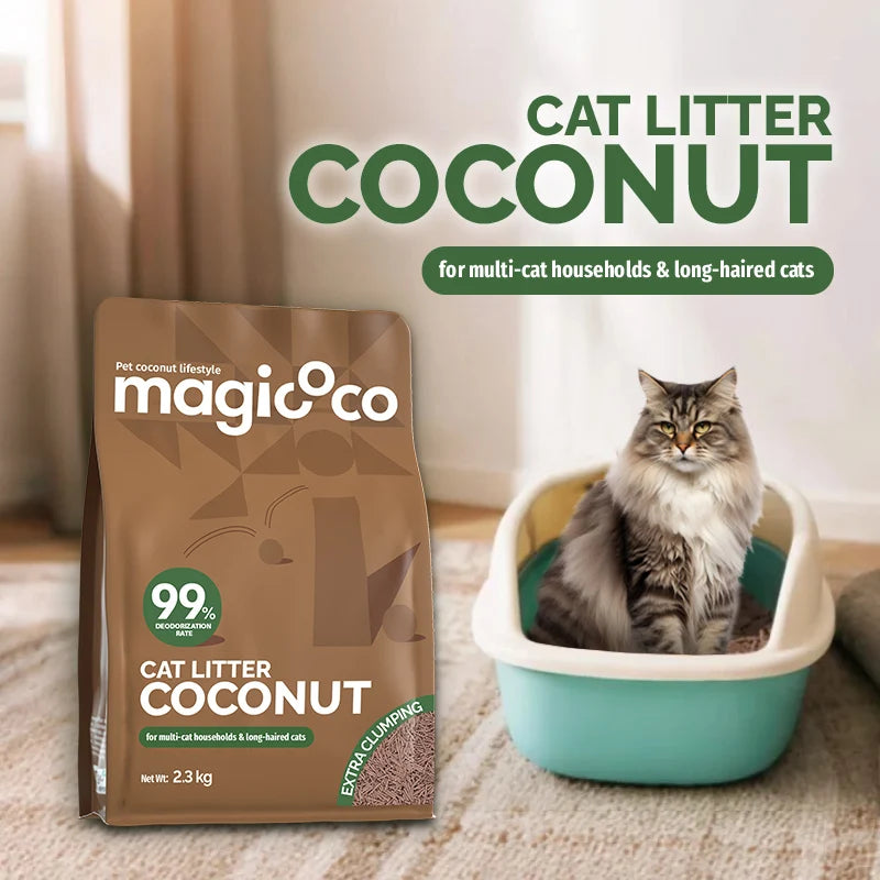 Bioline Coconut Cat Litter Odor Control Low Tracking Flushable Formula