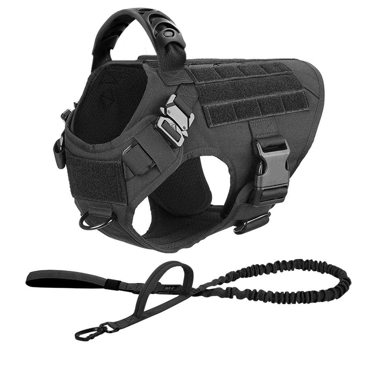 Tactical Nylon Dog Harness And Leash Set For Active Pets