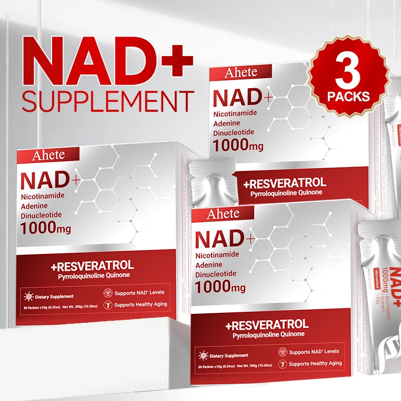 Ahete NAD Supplement With Nicotinamide And Resveratrol