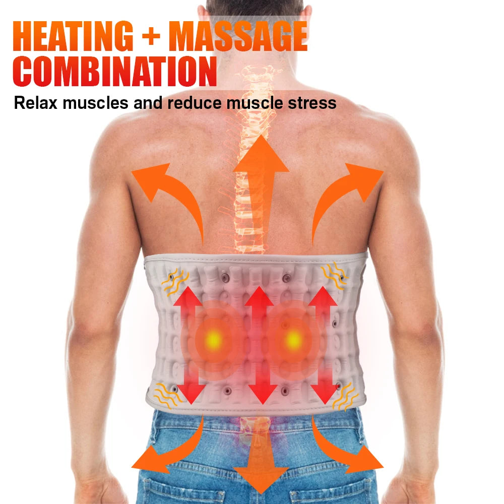Hailicare Inflatable Heating Massage Belt For Waist Relaxation