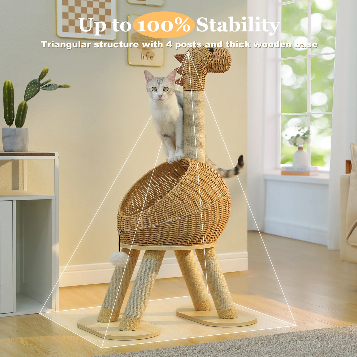 PAWZ Road Dinosaur Cat Tree Sisal Scratching Post Condo
