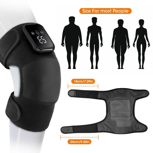 Hailicare Electric Knee Heating Massager Brace With Triple Heat Settings