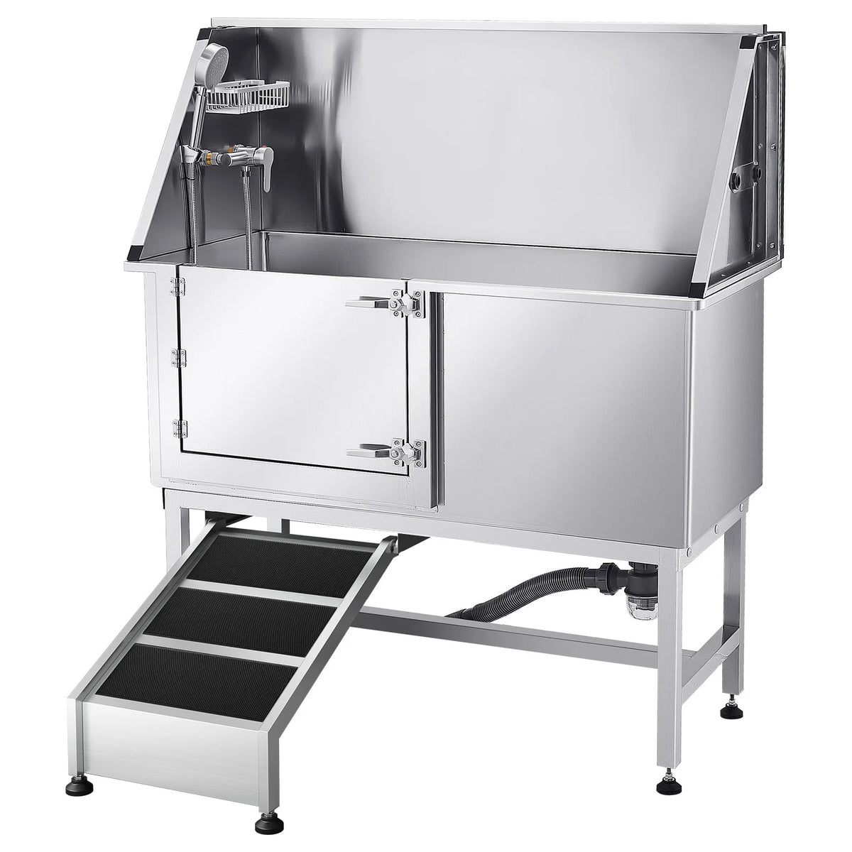 Stainless Steel Dog Washing Station With Ramp And Showerhead